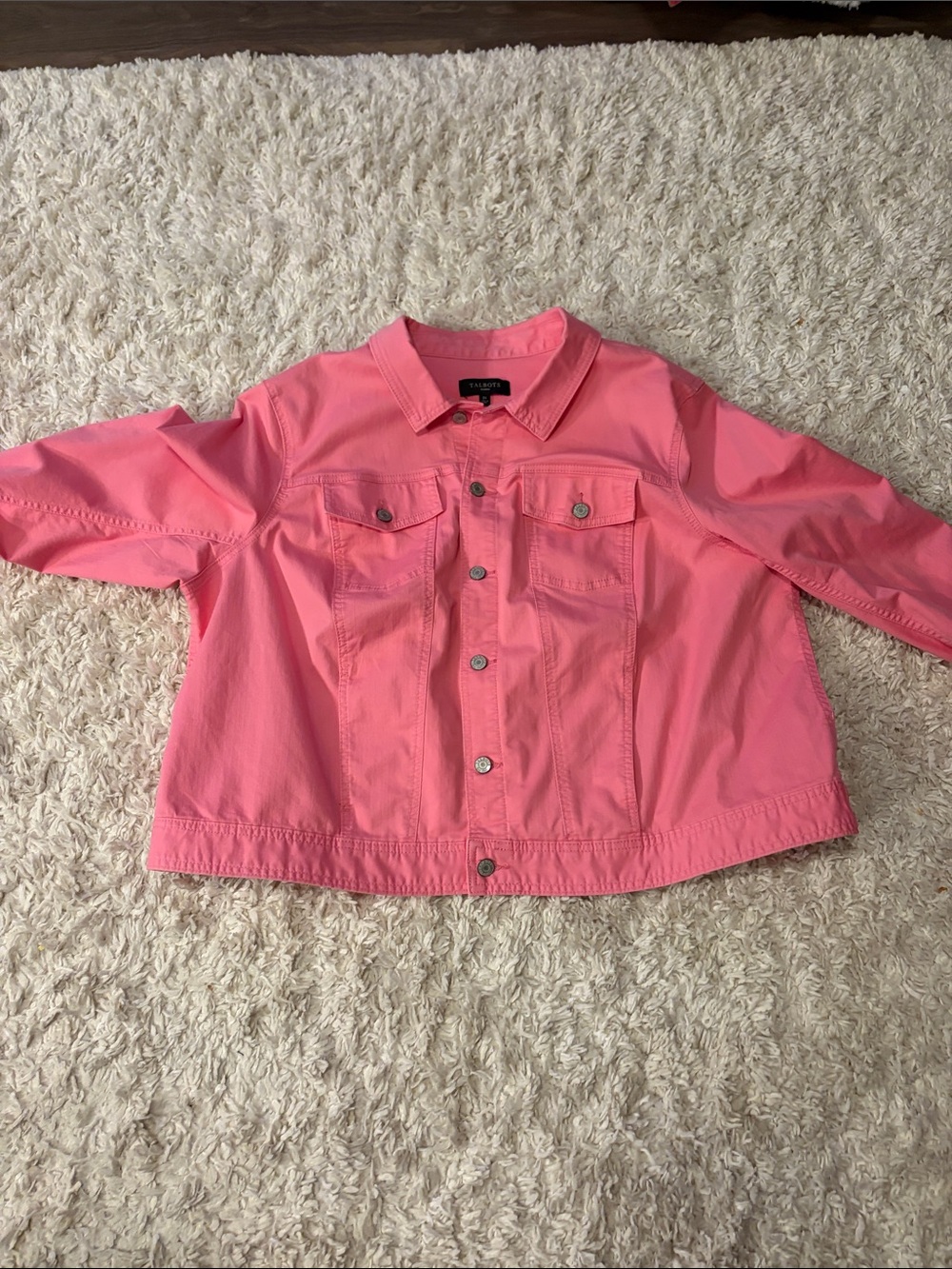 Talbots Woman’s Bright Pink Denim Jacket